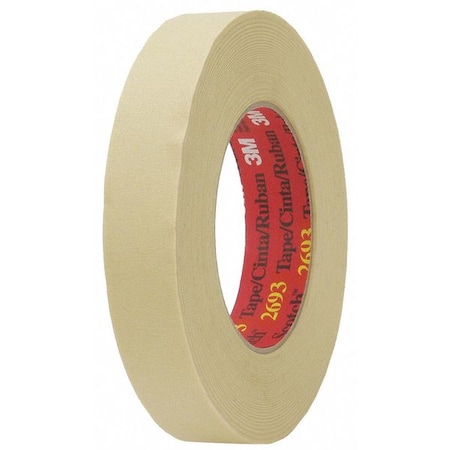 Painter's Tape, 24 mm W x 55 m L, 7.9 mil Thick, Tan, Rubber Adhesive, 36 PK MPN:2693