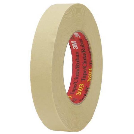 Painters Masking Tape, 48 mm W x 55 m L, 7.6 mil Thick, Tan, Rubber Adhesive, 24 PK MPN:2693