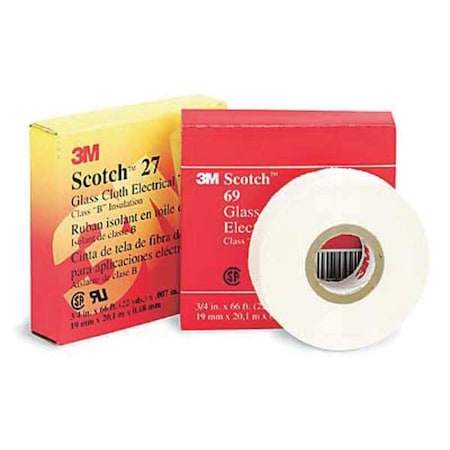 Electrical Tape, White, 60 yd L, 1/4 in W MPN:27 1/4