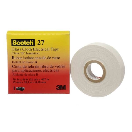 Electrical Tape, White, 22 yd L, 3/4 in W MPN:27-3/4
