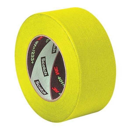 Painter's Tape, 1 1/2 in W x 120 yd L, 6.3 mil Thick, Yellow, Rubber Adhesive, 24 PK MPN:301+
