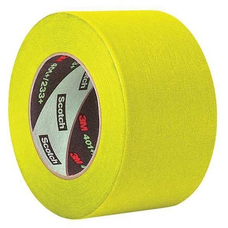 Painter's Tape, 2 in W x 120 yd L, 6.3 mil Thick, Yellow, Rubber Adhesive, 18 PK MPN:301+