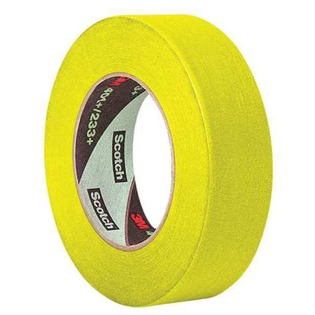 Painter's Tape, 1 in W x 120 yd L, 6.3 mil Thick, Yellow, Rubber Adhesive, 36 PK MPN:301+
