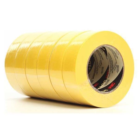 Painter's Tape, 36 mm W x 55 m L, 6.3 mil Thick, Yellow, Rubber Adhesive, 24 PK MPN:301+