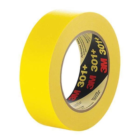 Painter's Tape, 48 mm W x 55 m L, 6.3 mil Thick, Yellow, Rubber Adhesive, 24 PK MPN:301+