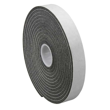 Foam Tape, 250 mil Thick, vinyl, Black MPN:3/4-5-4504