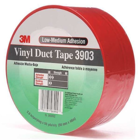 Duct Tape, Red, 50 yd L, 2 in W MPN:3903