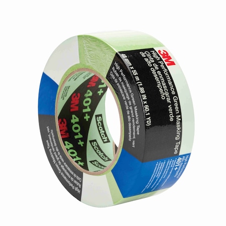 Painter's Tape, 48 mm W x 55 m L, 6.7 mil Thick, Green, Rubber Adhesive MPN:401+