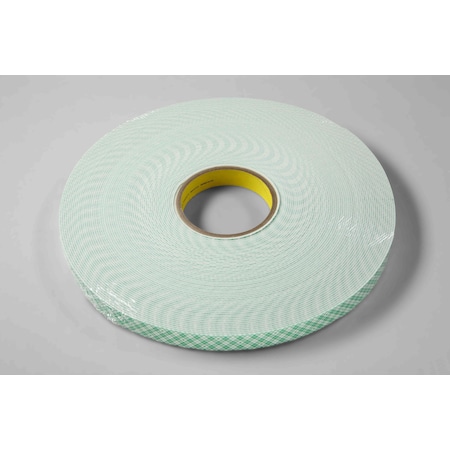 Double-Sided Foam Tape, 3/4 in W, 5 yd L, 1/16 in, Polyurethane Foam, Double-Sided, 12 PK MPN:4026