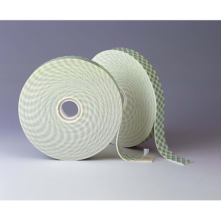 Double-Sided Foam Tape, 1 in W, 36 yd L, 1/16 in, Polyurethane Foam, Double-Sided, 9 PK MPN:4026