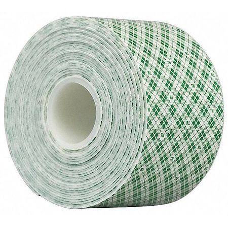 Double-Sided Foam Tape, 4 in W, 5 yd L, 1/32 in, Polyurethane Foam, Double-Sided MPN:4032