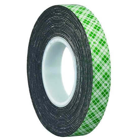 Double-Sided Foam Tape, 3/4 in W, 5 yd L, 1/32 in, Polyurethane Foam, Double-Sided MPN:4052