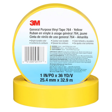 GenerlPurposeVnylTp764Yellow, 1n, PK36 MPN:43177