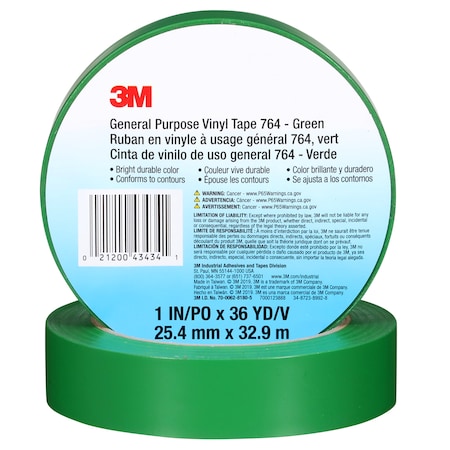 General Purpose Vinyl Tape 764, PK36 MPN:43434