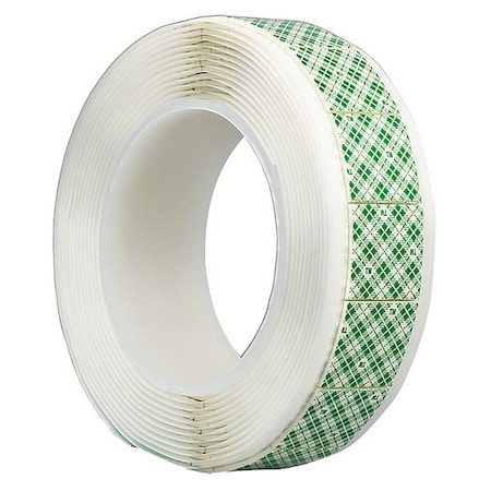 Double-Sided Foam Tape, 3/4 in W, 3/4 in L, 1/16 in, Polyethylene Foam, Double-Sided, 256 PK MPN:4466W