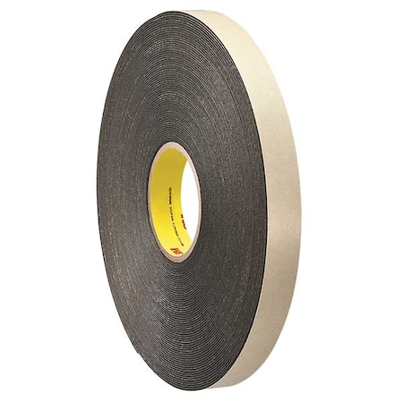 Double-Sided Foam Tape, 3/4 in W, 36 yd L, 1/16 in, Polyethylene Foam, Double-Sided MPN:4496