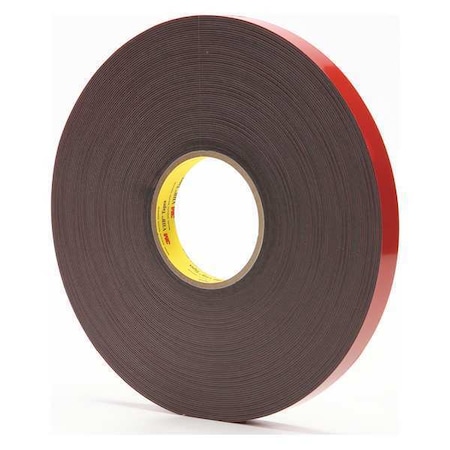 Double-Sided Foam Tape, 3/4 in W, 36 yd L, 1/16 in, Polyethylene Foam, Double-Sided, 12 PK MPN:4611