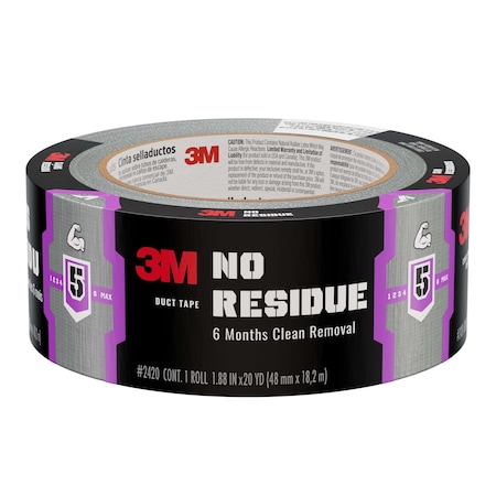 Duct Tape, Gray, 20 yd L, 1-7/8 in W MPN:46902
