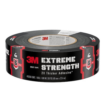 Duct Tape, Black, 30 yd L, 1-7/8 in W MPN:46903