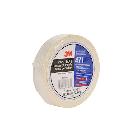 Vinyl Tape 471, White, 1/2