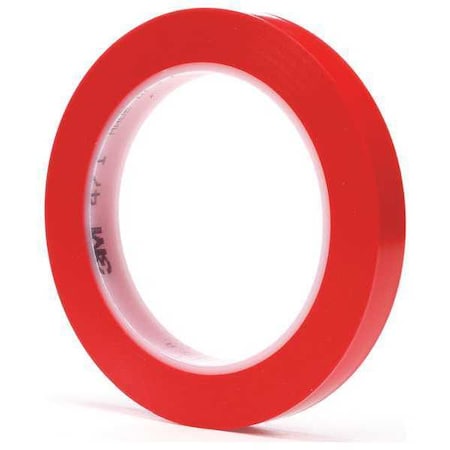 Film Tape, Vinyl, Red, 1/2 In x 36 Yd, PK72 MPN:471