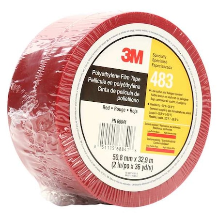 Sealing Tape, Red, 36 yd L, 2 in W MPN:483
