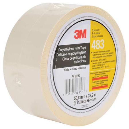 Sealing Tape, White, 36 yd L, 2 in W MPN:483