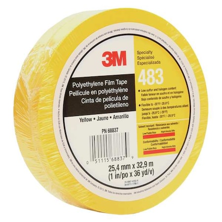 Sealing Tape, Yellow, 36 yd L, 1 in W MPN:483