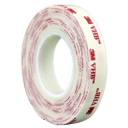 Foam Tape, White, 5 yd L, 1/2 in W MPN:4930