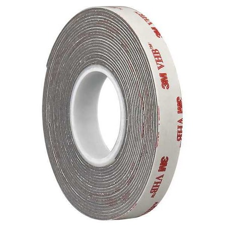 Double-Sided Foam Tape, 3/4 in W, 5 yd L, 1/32 in, Acrylic Foam, Double-Sided MPN:4936