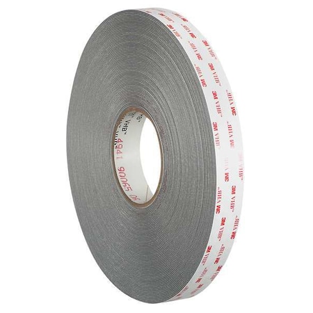 Double-Sided Foam Tape, 1/2 in W, 36 yd L, 1/32 in, Acrylic Foam, Double-Sided MPN:4941