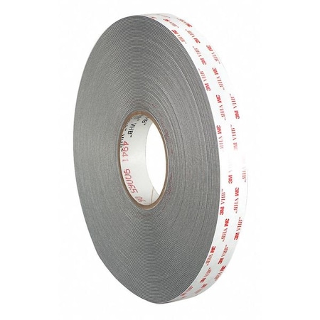 Double-Sided Foam Tape, 3/4 in W, 36 yd L, 1/32 in, Acrylic Foam, Double-Sided, 3 PK MPN:4941