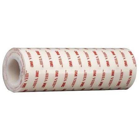 Double-Sided Foam Tape, 6 in W, 1 yd L, 1/32 in, Acrylic Foam, Double-Sided MPN:4950