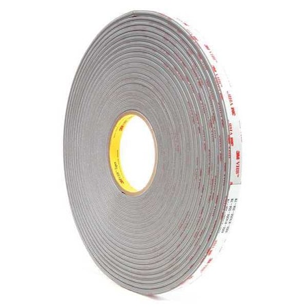 Double-Sided Foam Tape, 1/2 in W, 36 yd L, 1/32 in, Acrylic Foam, Double-Sided, 18 PK MPN:4956