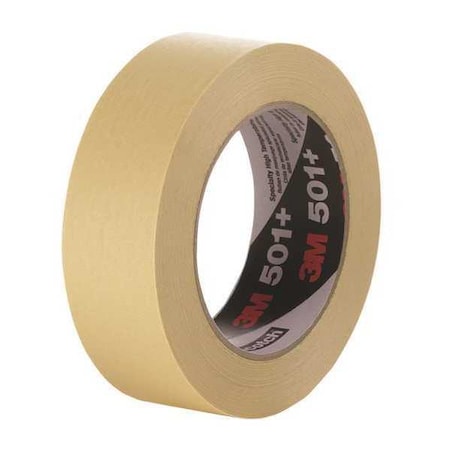 Painter's Tape, 72 mm W x 55 m L, 7.3 mil Thick, Tan, Rubber Adhesive, 12 PK MPN:501+