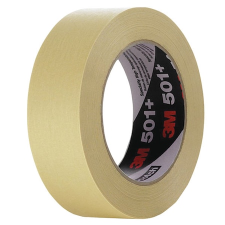Painter's Tape, 12 mm W x 55 m L, 7.3 mil Thick, Tan, Acrylic Adhesive, 72 PK MPN:501+