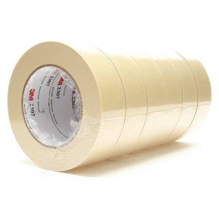 Masking Tape, 36 mm W x 55 m L, 5.2 mil Thick, Tan, Rubber Adhesive, 24 PK MPN:71119