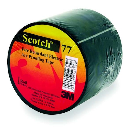 Electrical Tape, Black, 6-5/8 yd L, 1-1/2 in W MPN:77BLACK-1-1/2X20FT