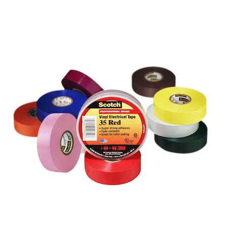 ElectricalTape, 6-5/8ydL, 1/2inW, PK8 MPN:90529