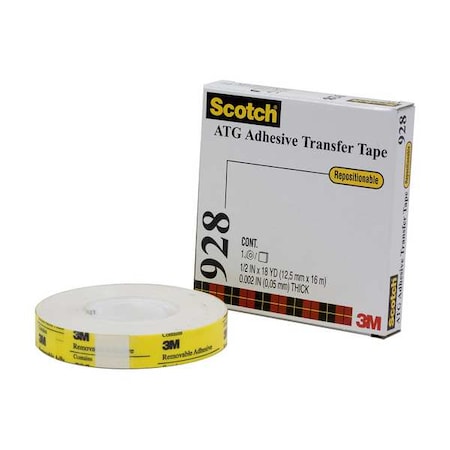Transfer Tape, White, 36 yd L, 3/4 in W MPN:928