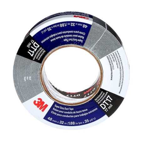 Duct Tape, Black, 35 yd L, 1-7/8 in W MPN:DT17