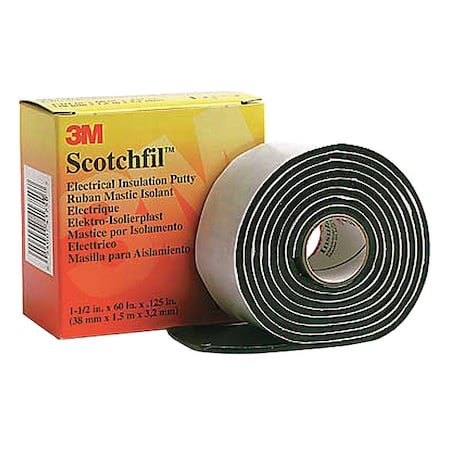 Electrical Tape, Blk, 1-5/8 yd L, PK12 MPN:SCOTCHFIL