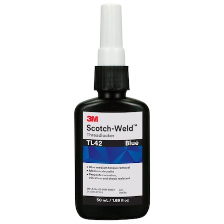 Threadlocker, TL42, Med, Blue, 50ml MPN:7100039193