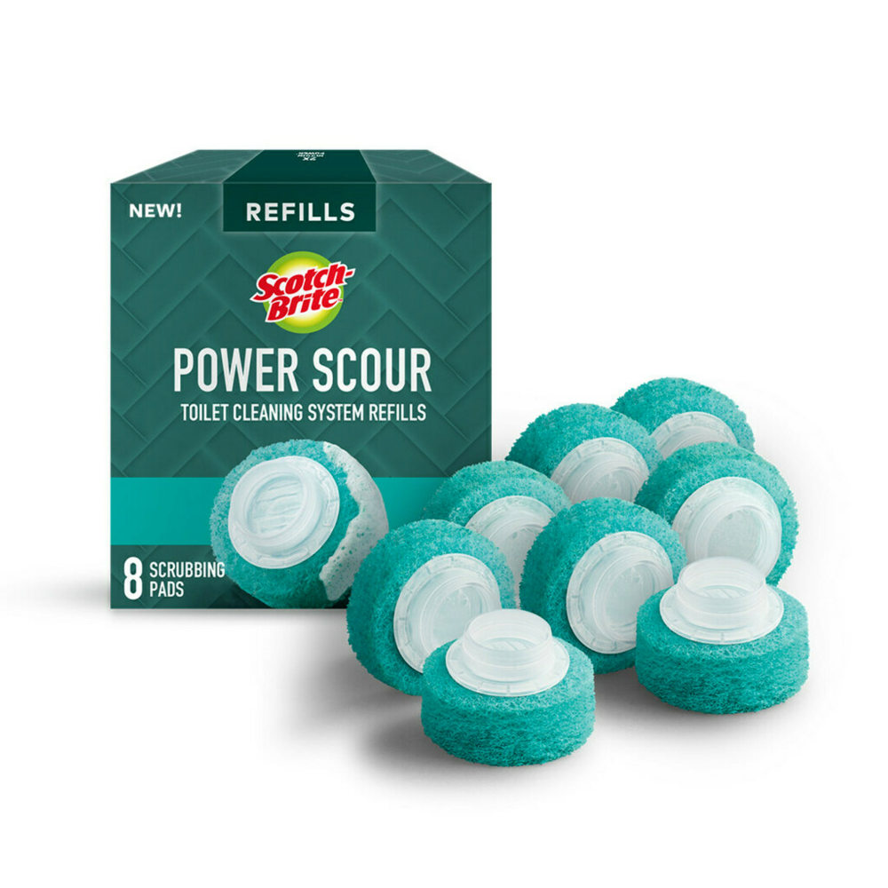 Scotch-Brite Power Scour Toilet Bowl Scrubbing Pad Refills, 8 Refill Disposable Toilet Bowl Cleaner Scrubbing Pads MPN:559-PS-RF-6