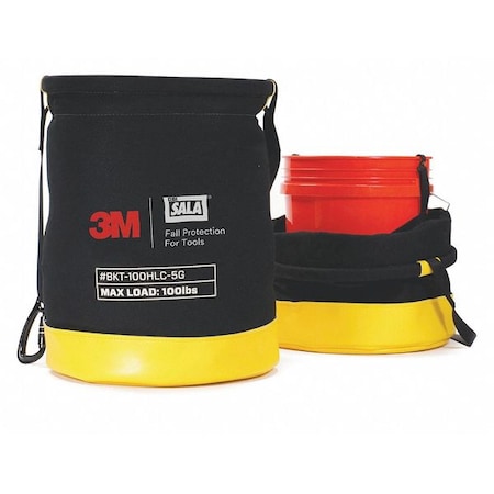 Bucket, Black, Yellow, Canvas MPN:1500135