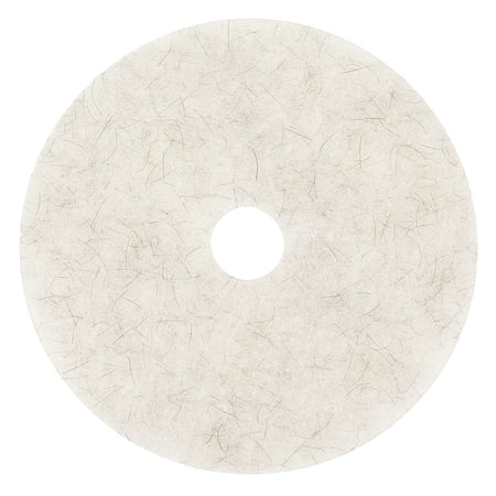 Burnishing Pad, 19 in Dia, White, PK5 MPN:3300