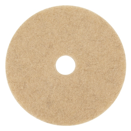 Burnishing Pad, 24 in Dia, Tan, PK5 MPN:3500