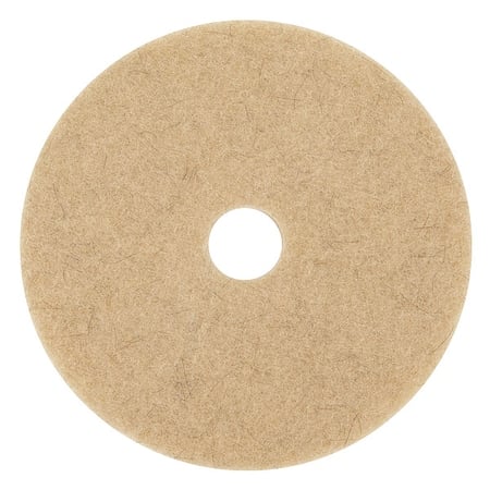 Burnishing Pad, 17 in Dia, Tan, PK5 MPN:3500