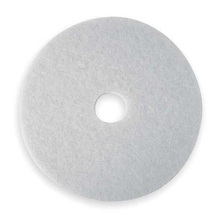 Polishing Pad, 12 in Dia, White, PK5 MPN:4100