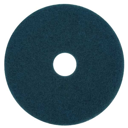 Scrubbing Pad, 16 in Dia, Blue, PK5 MPN:5300